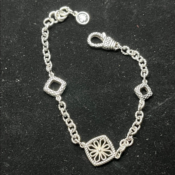 1615 * Andrea Candela Sterling Silver Bracelet Lazo De Colores Collection - Picture 7 of 7